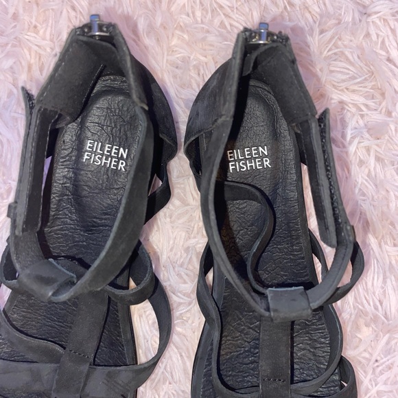 NWOT Eileen Fisher black sandals - Picture 5 of 6
